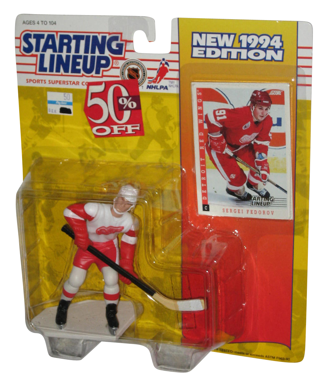 NHL Hockey Starting Lineup (1994) Detroit Red Wings Sergei Fedorov