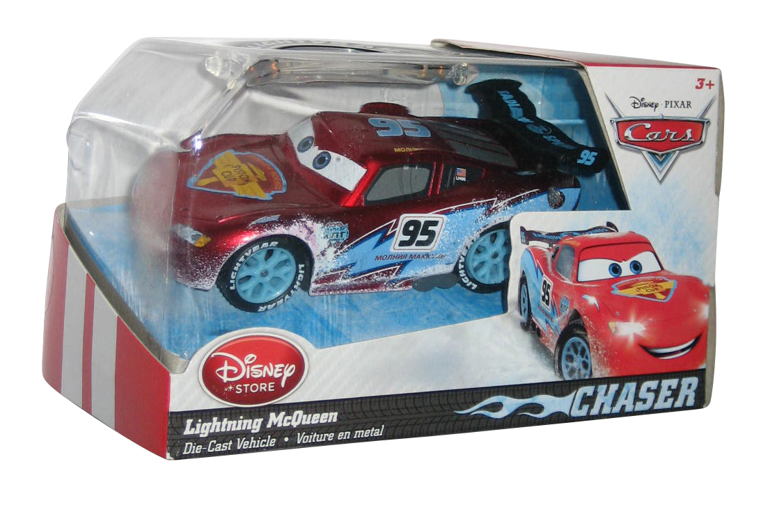 Disney Store Cars Chaser Lightning McQueen Ice Racer 1:43 Die-Cast Toy ...