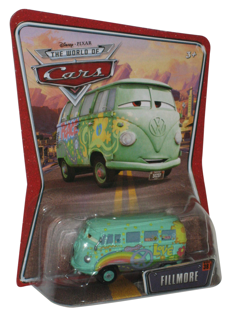Disney Pixar World of Cars Movie Fillmore Die-Cast Toy Car No. 38 | eBay