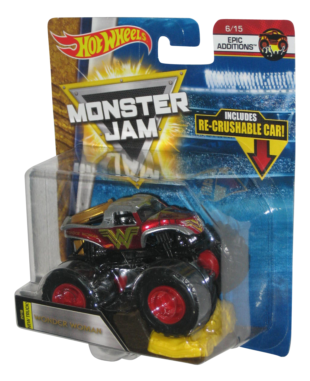 Hot Wheels Monster Jam (2017) Wonder Woman Toy Truck w/ Re-Crushable ...