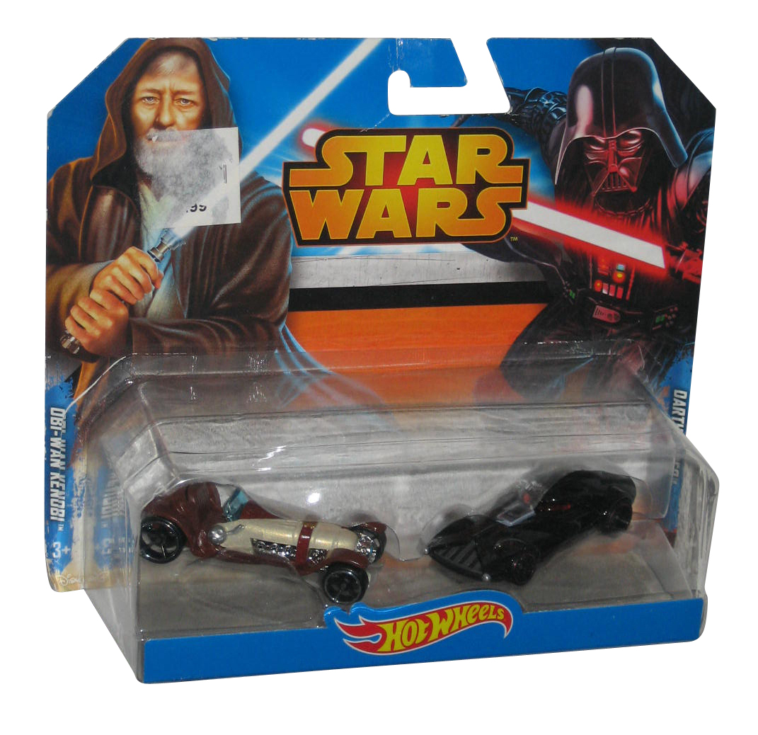 Star Wars Hot Wheels Obi-Wan Kenobi vs. Darth Vader Toy Car 2-Pack | eBay