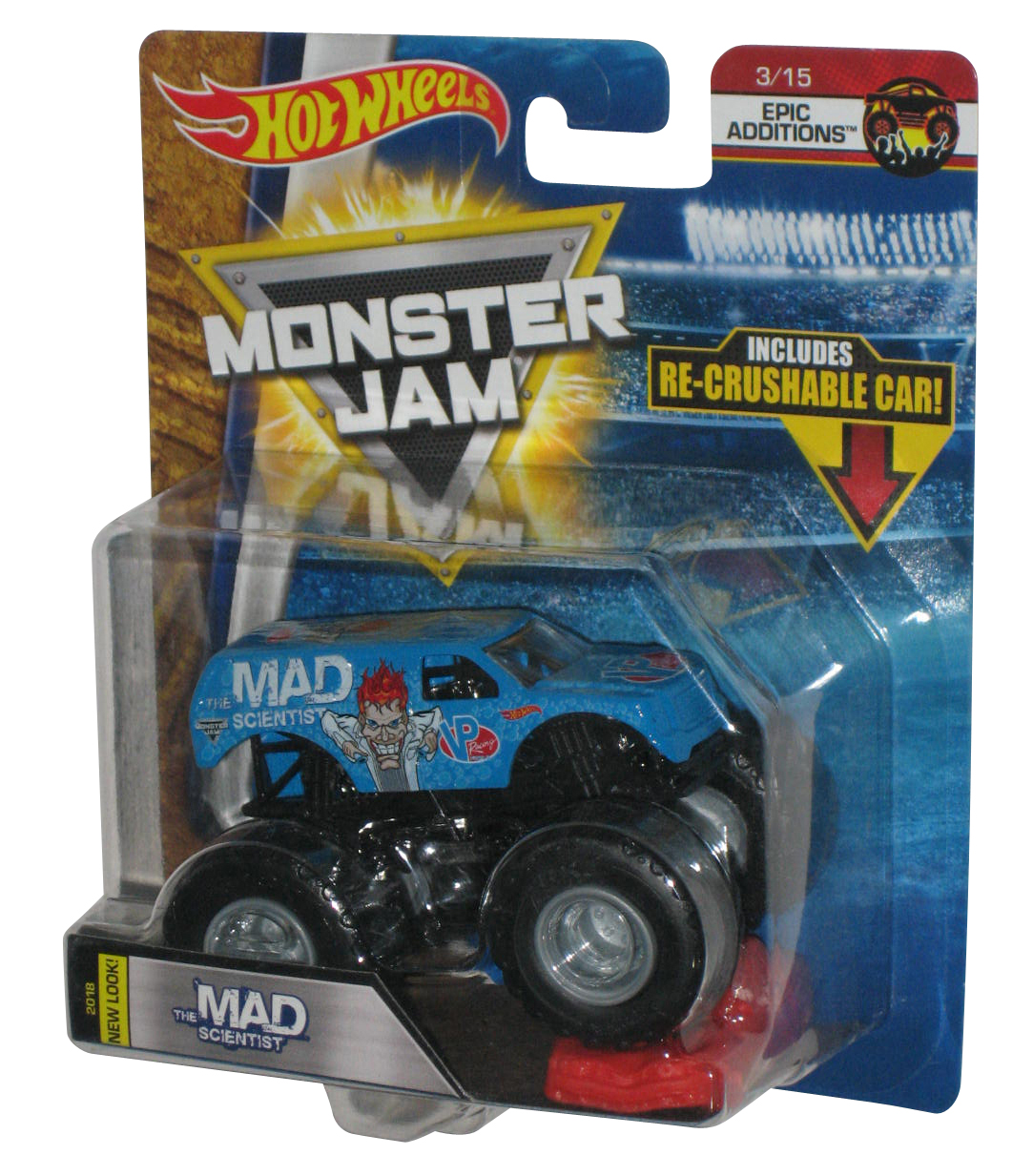 Hot Wheels Monster Jam 2017 The Mad Scientist Flashback Toy Truck 3 15 With Re Ebay