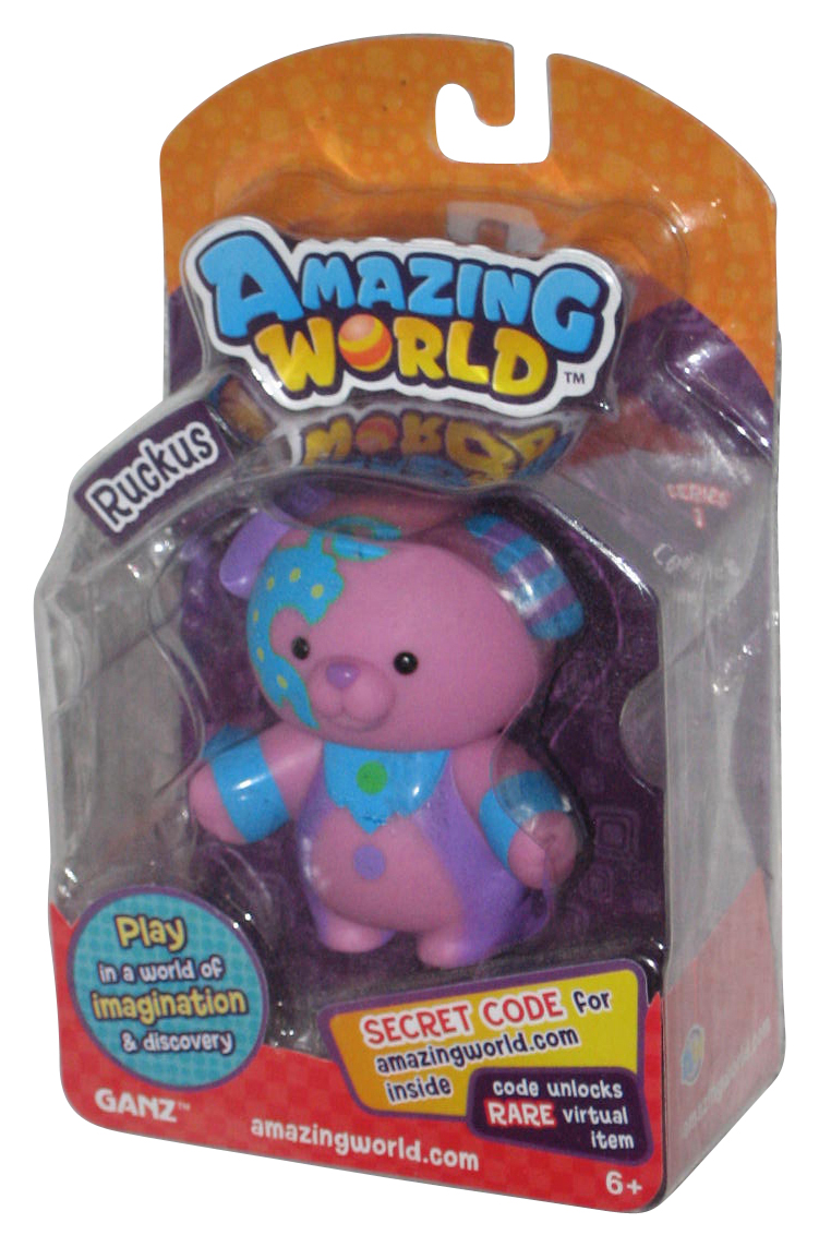 Amazing World Ganz Ruckus Dog Pink 3-Inch Figure 661371595641| eBay