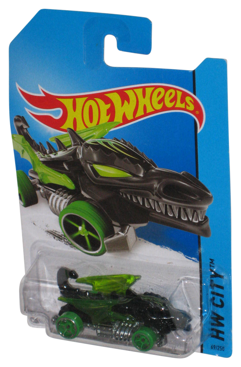 Hw City (2013) Green & Black Dragon Blaster Toy Car 69/250