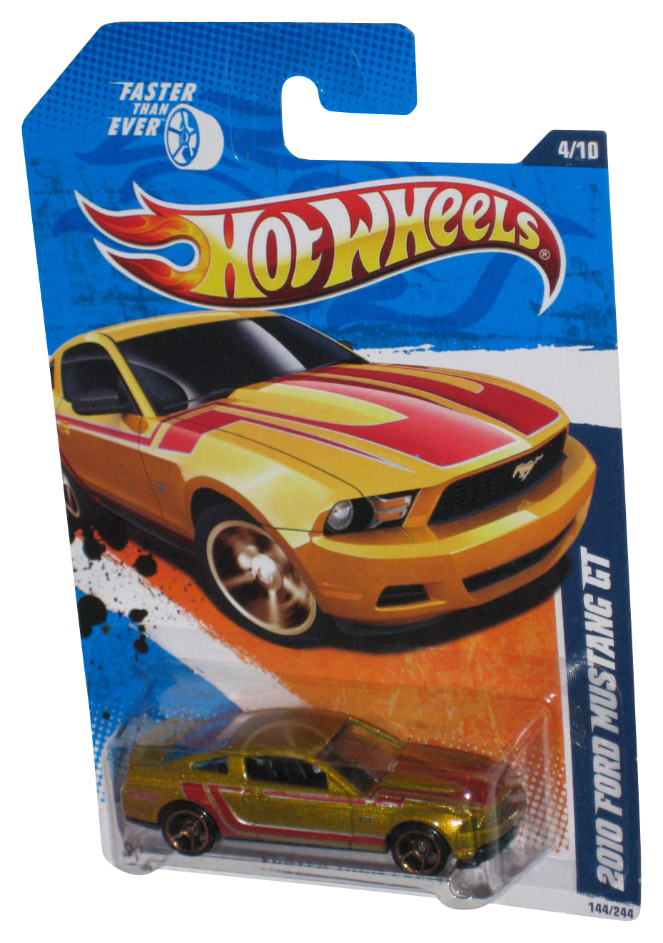 Hot Wheels Faster Than Ever 4/10 (2010) Ford Mustang GT Gold Toy