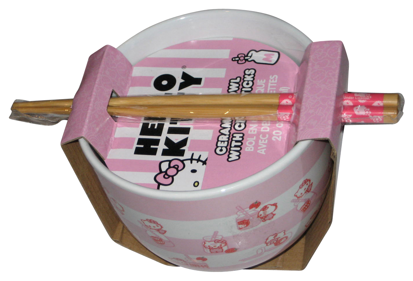 Hello Kitty Silber Büffel Sanrio Rosa & Weiß Erdbeere Milch Muster Keramik 