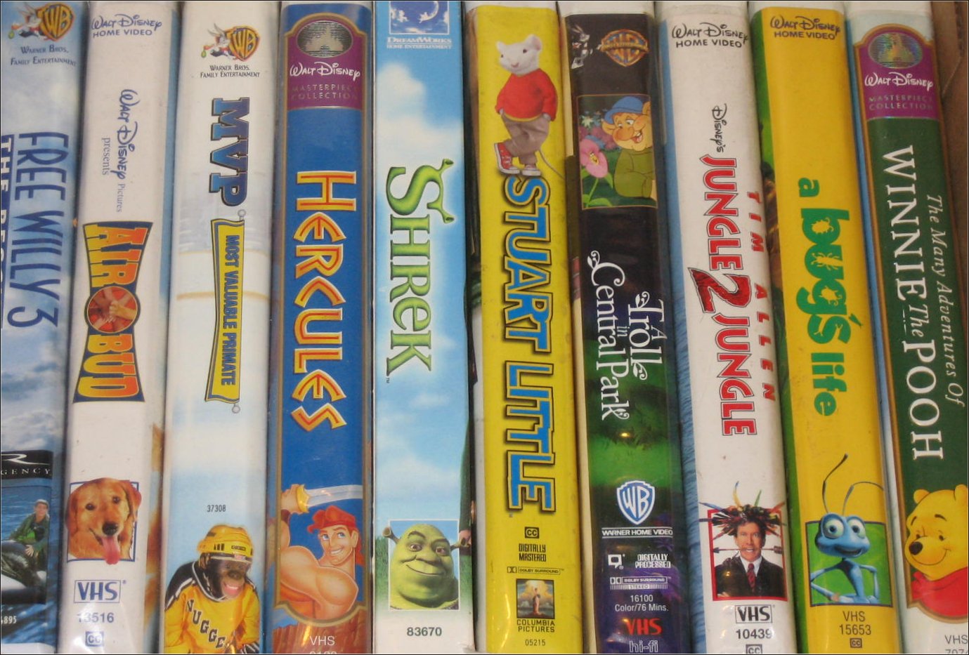 Disney Kids VHS Lot - Winnie The Pooh A Bugs Life Shrek Hercules Air ...