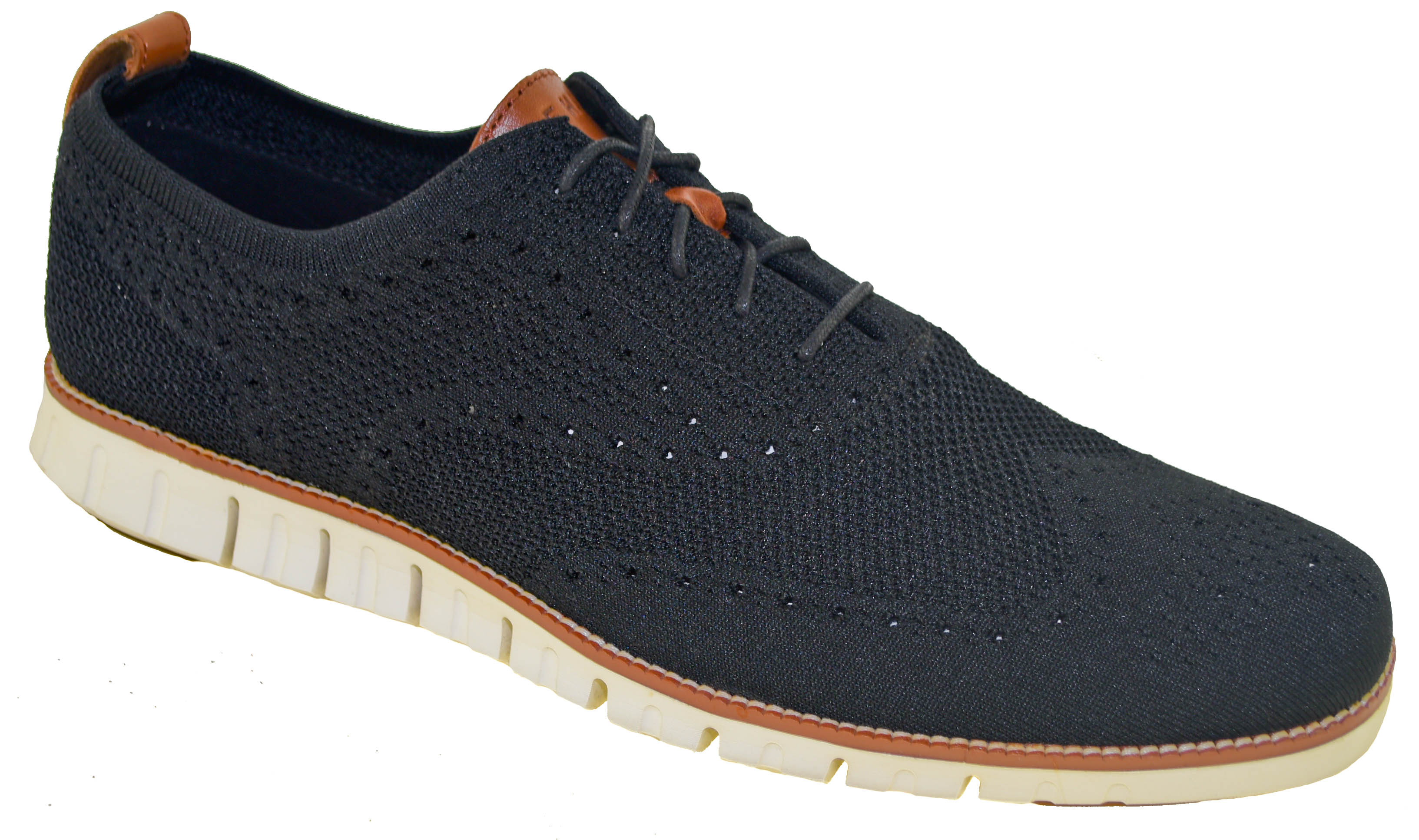 Cole haan zerogrand wingtip hot sale black