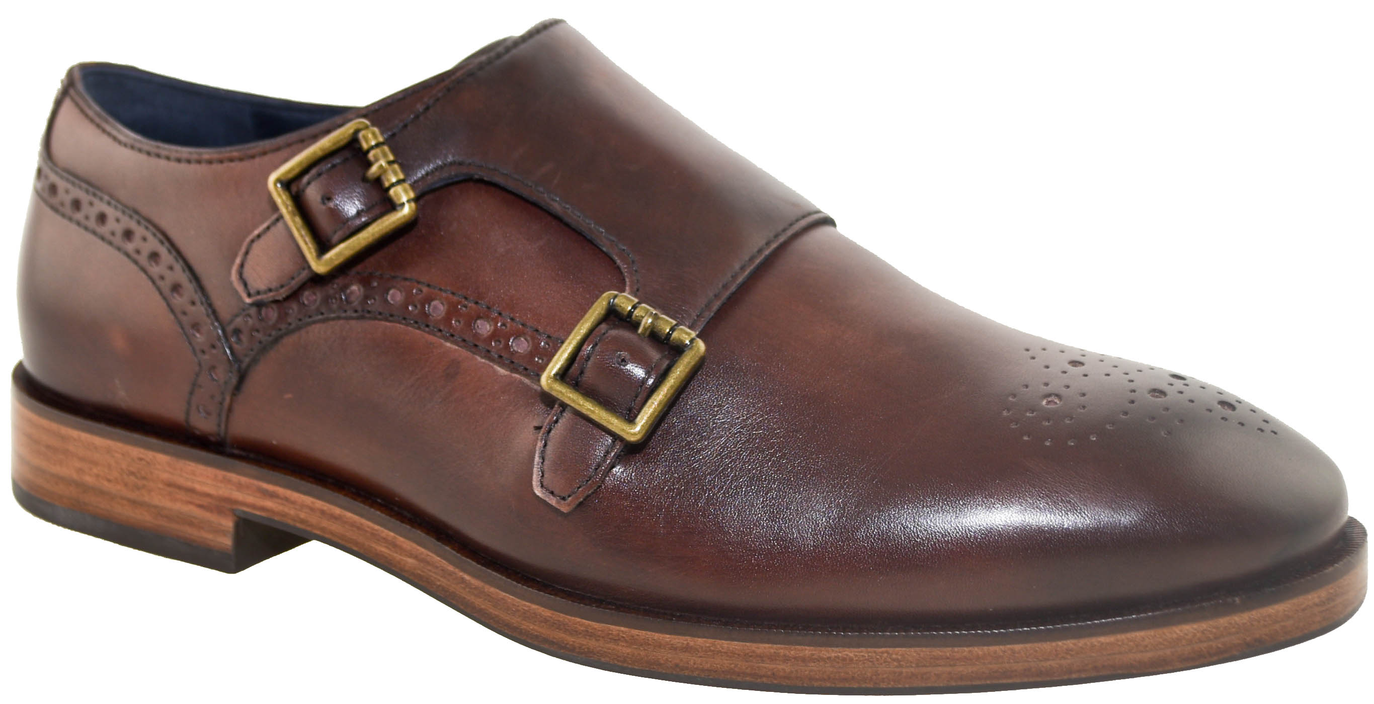 cole haan double monk brown