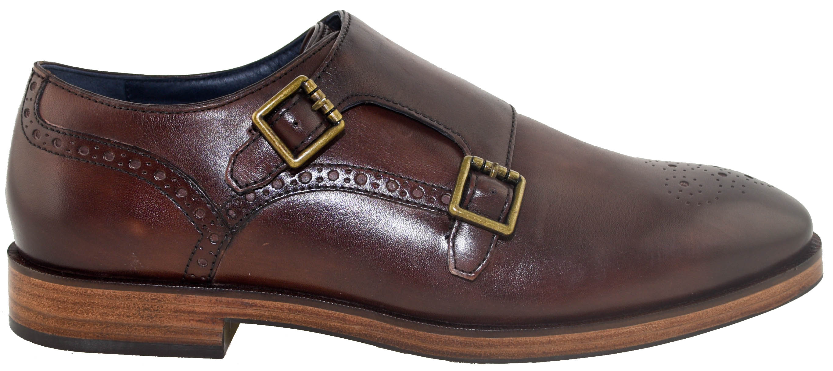 cole haan double monk brown