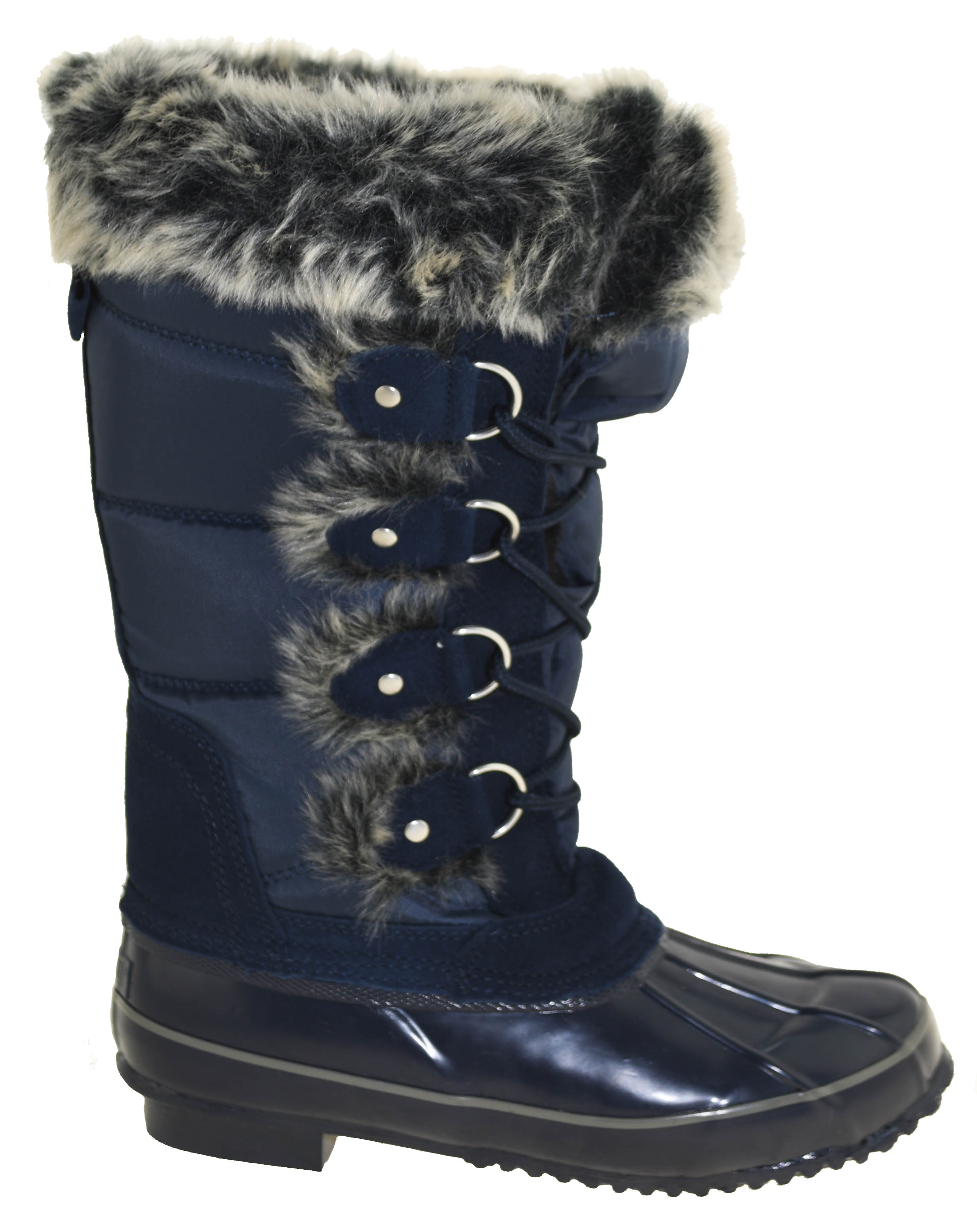 womens navy blue winter boots