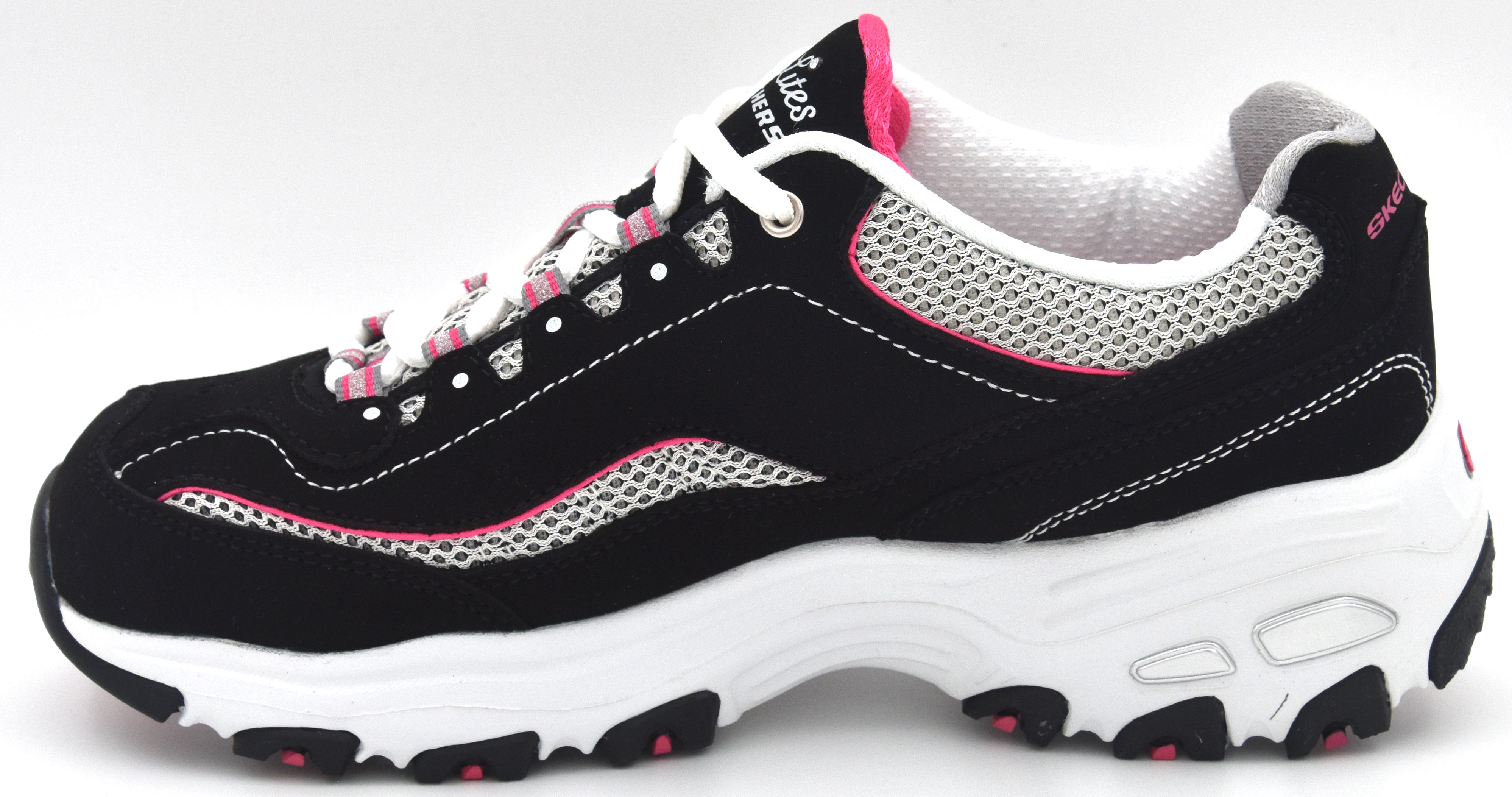 Skecher's Women's D'Lites Life Saver Sneaker Black/Pink 11860 BKWP