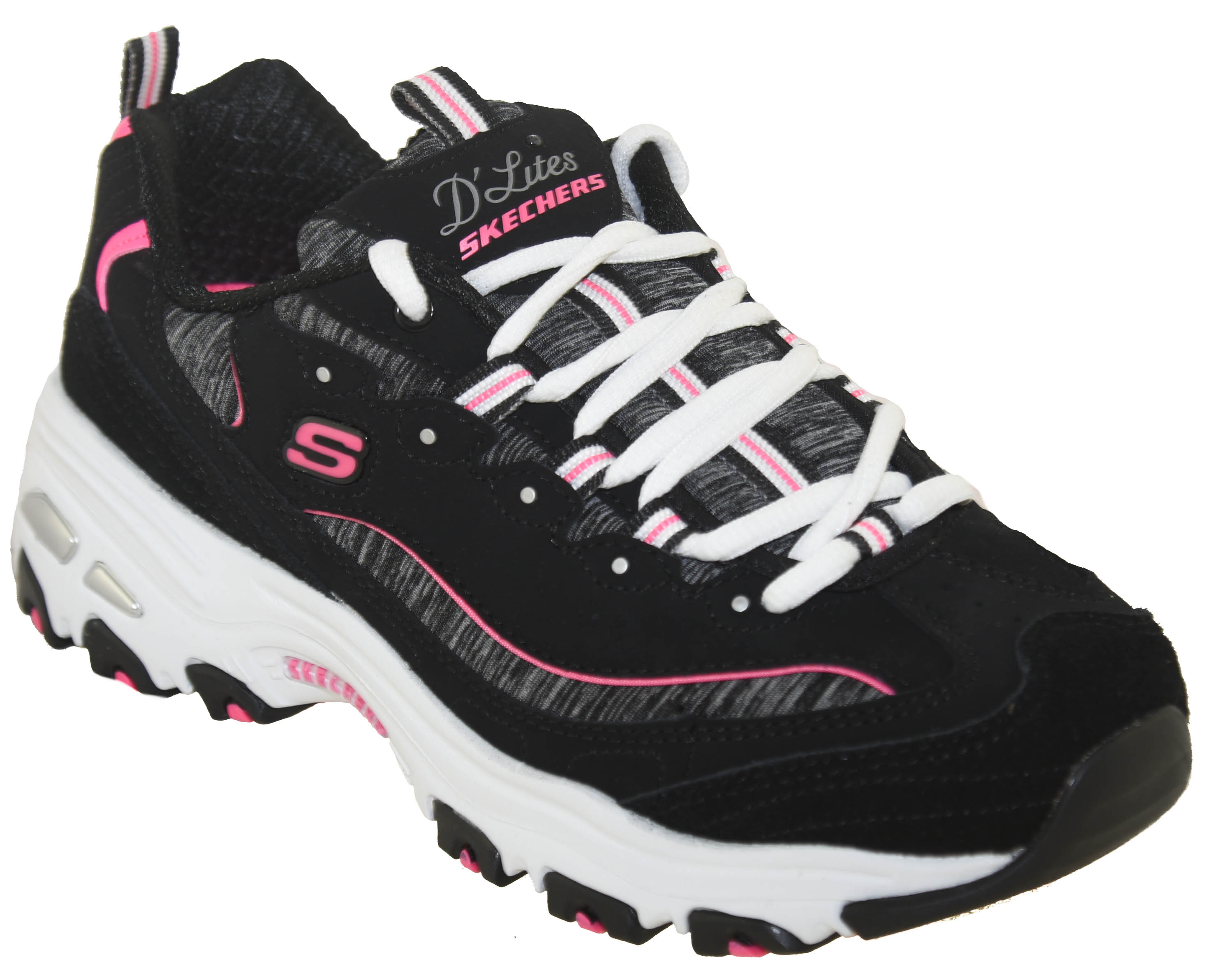 Skechers Women's D'Lites Me Time Athletic Sneaker 11936 BKHP | eBay