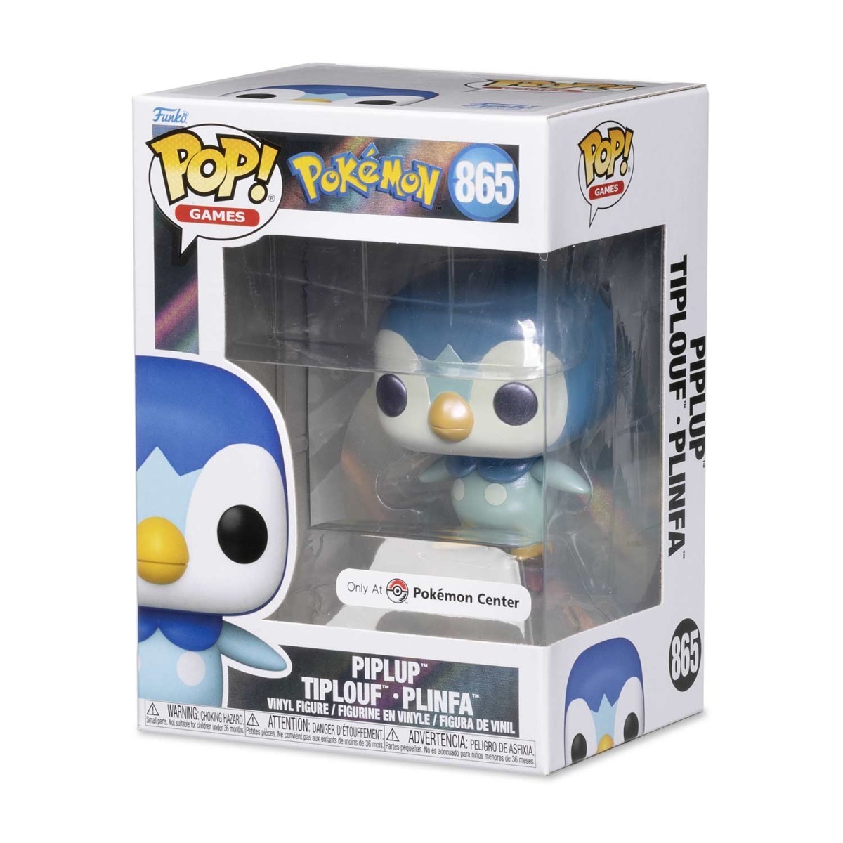 Funko Pop! Games: Pokemon - Piplup Pearlescent #865 Pokemon Center