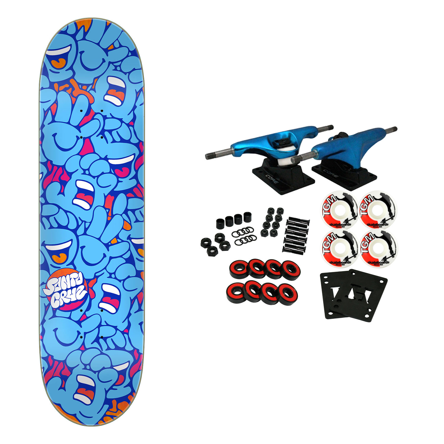 Santa Cruz Classic Dot 8.0 Skateboard Deck white