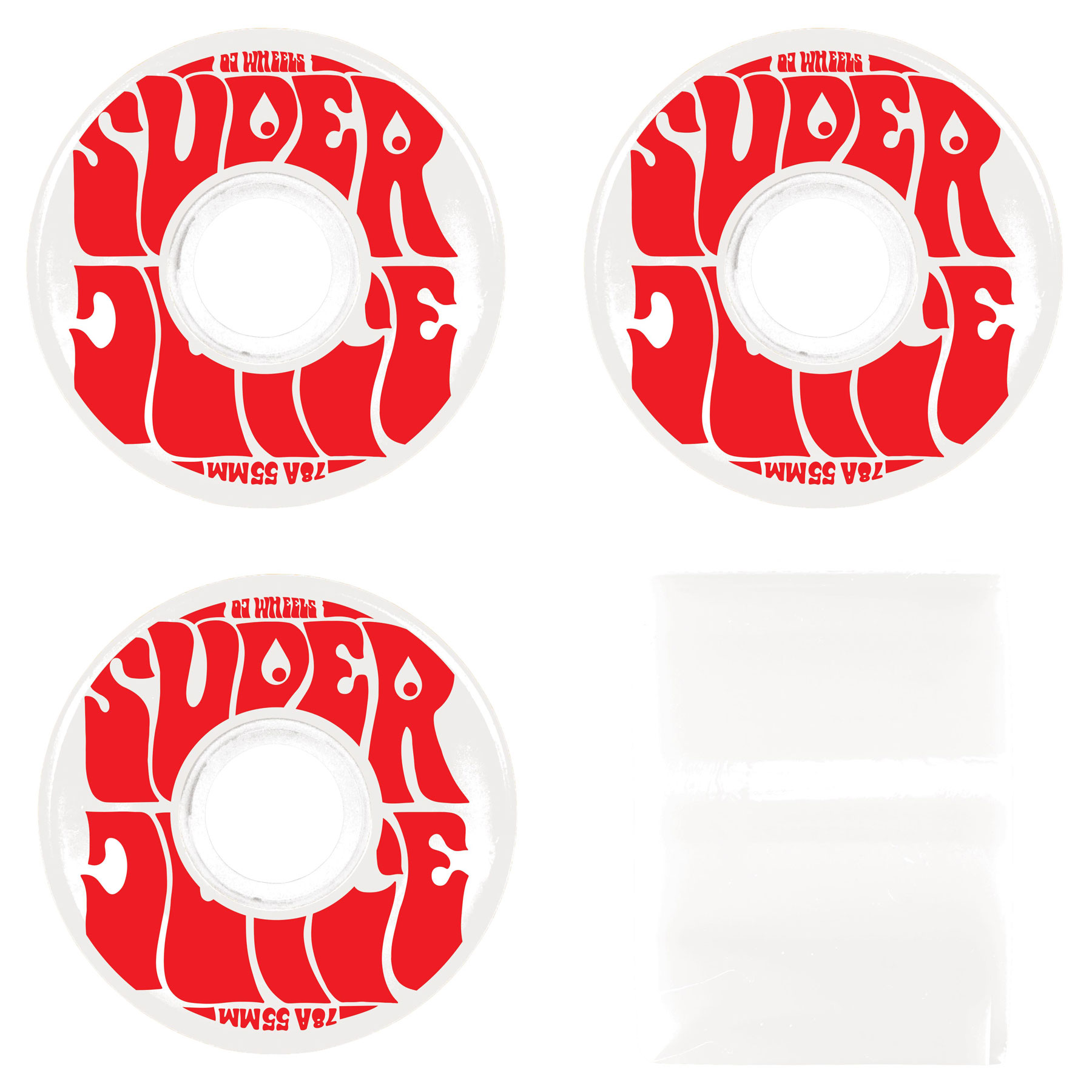 OJ Skateboard Cruiser Wheels Mini Super Juice White 55mm 78A