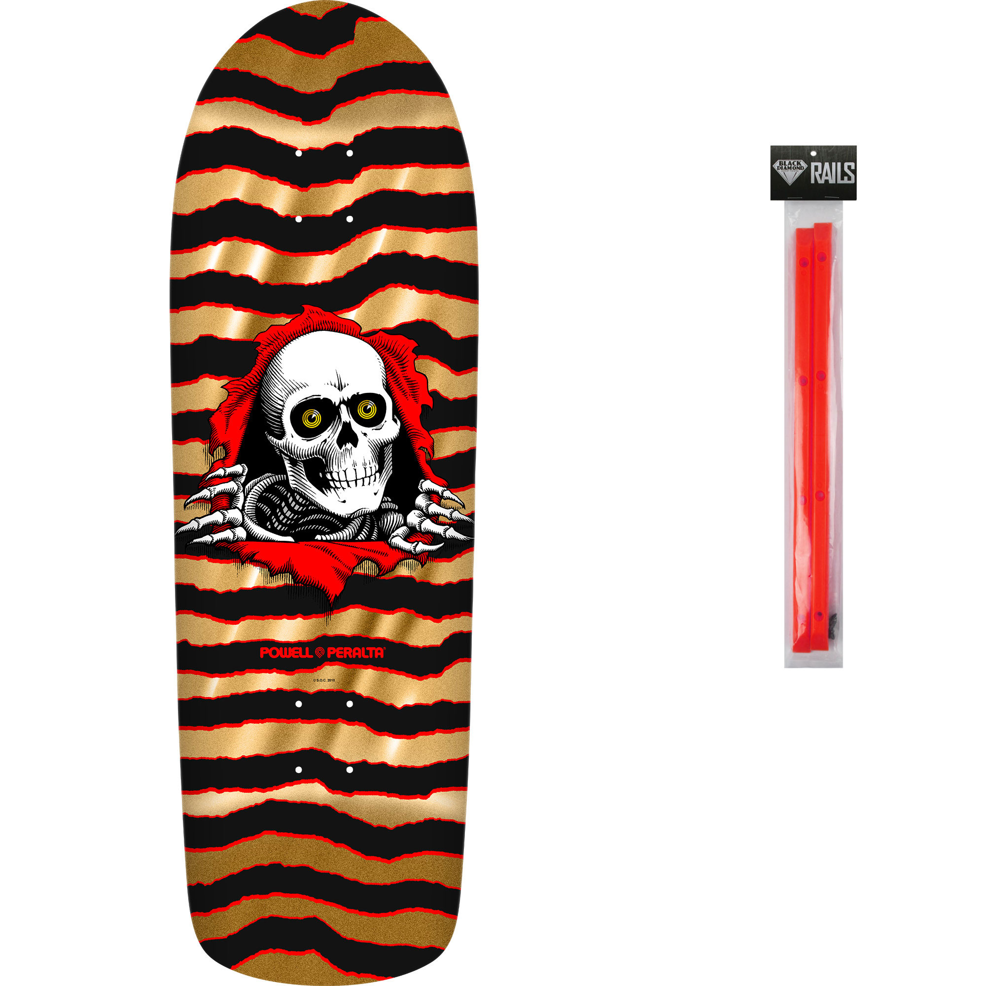 Powell Peralta Skateboard Deck Old School Ripper Gold Foil Old