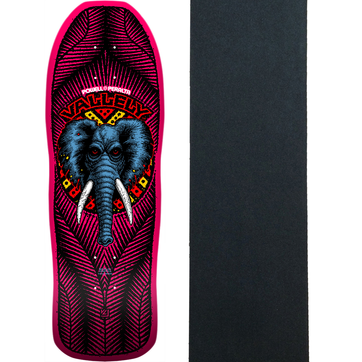 Powell Peralta Skateboard Deck Mike Vallely Elephant Pink Old 