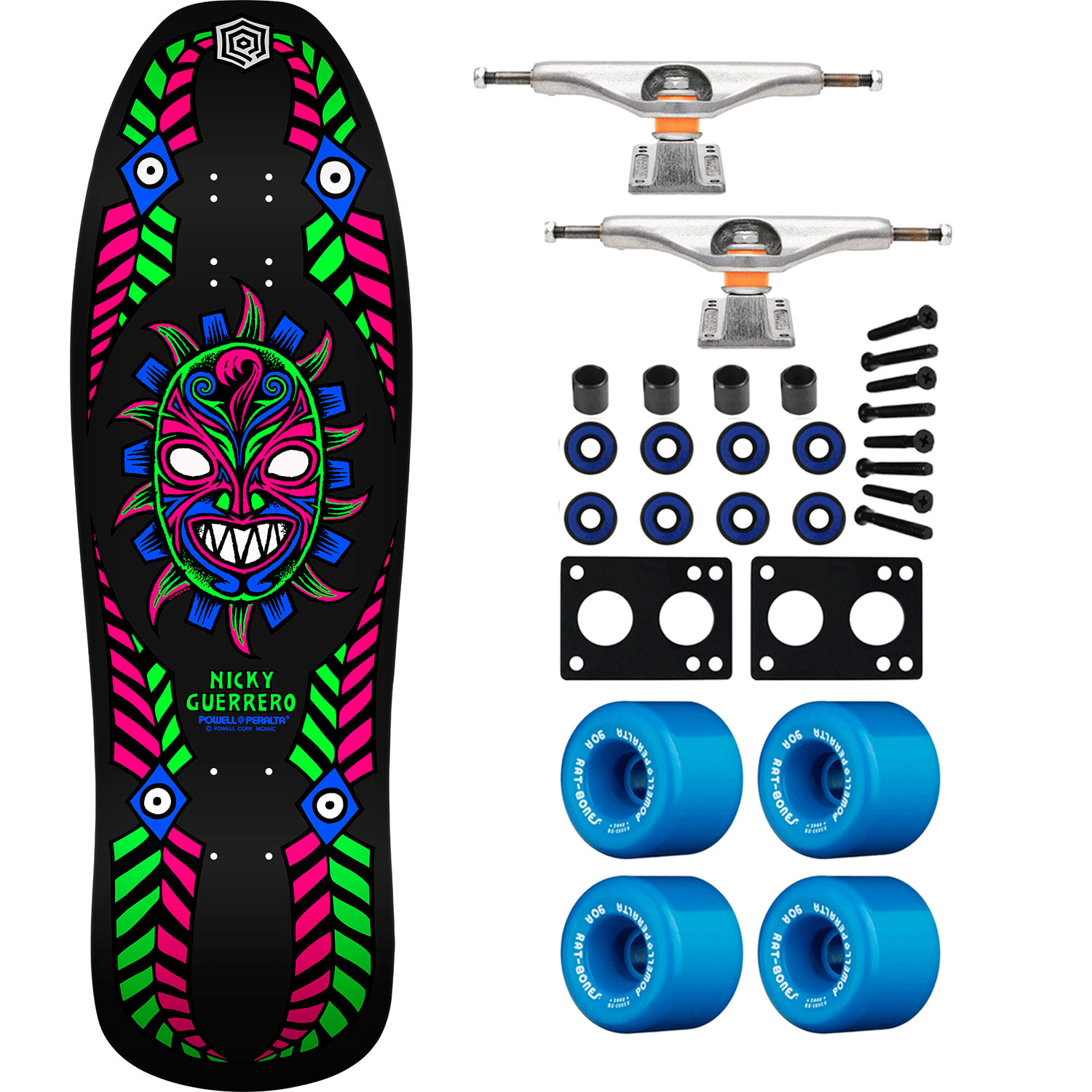 Powell Peralta Skateboard Ray Nicky Guerrero Mask Blacklight