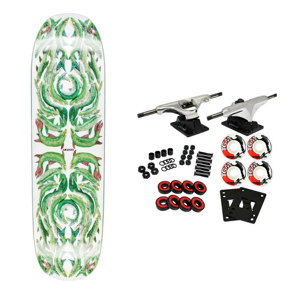GX1000 Skateboard Complete Fish Wall Shaped 8.6