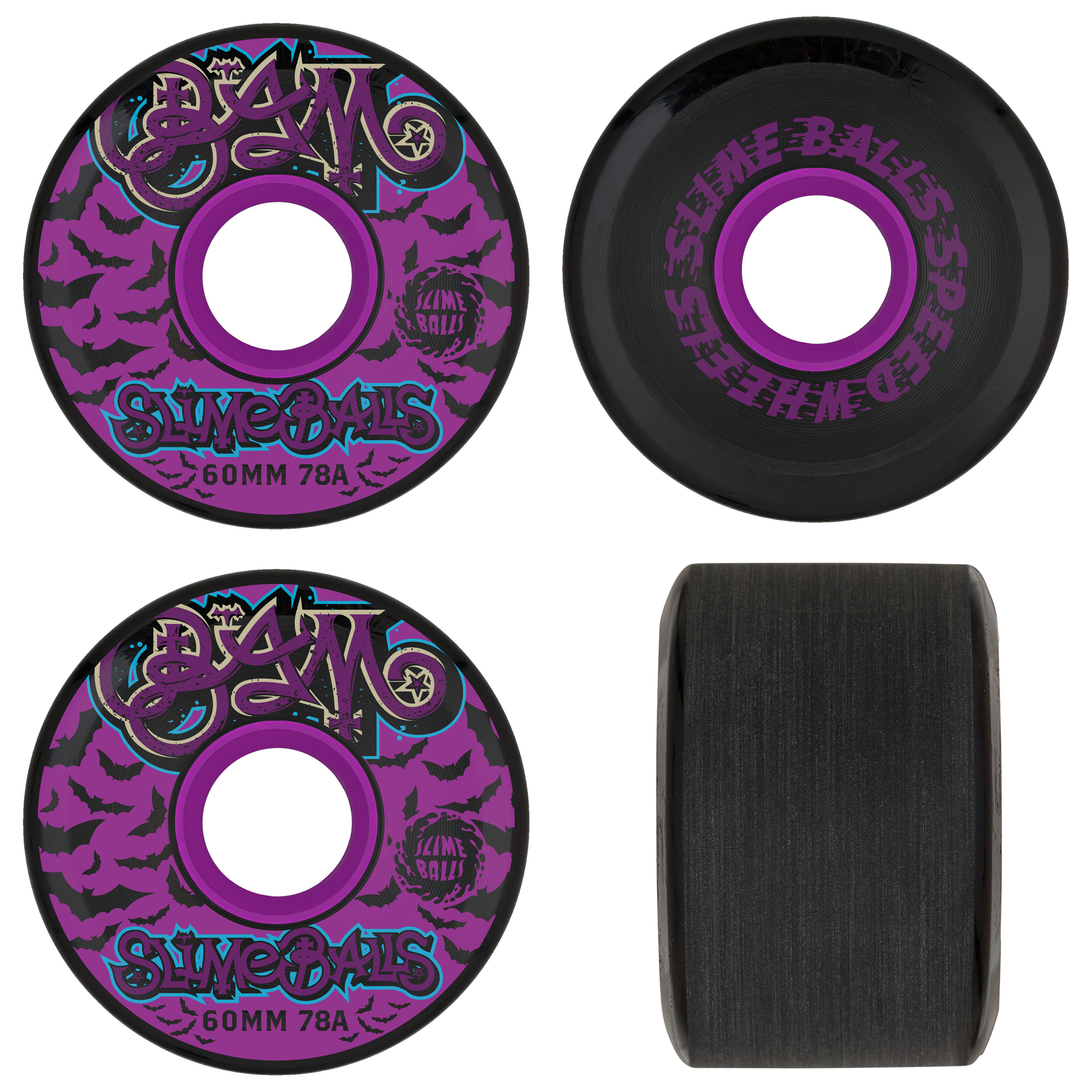 SLIME BALLS　60mm 56mm 78a セット Slime Balls Skateboard Wheels 60mm Bam Margera Guest OG Slime 78A