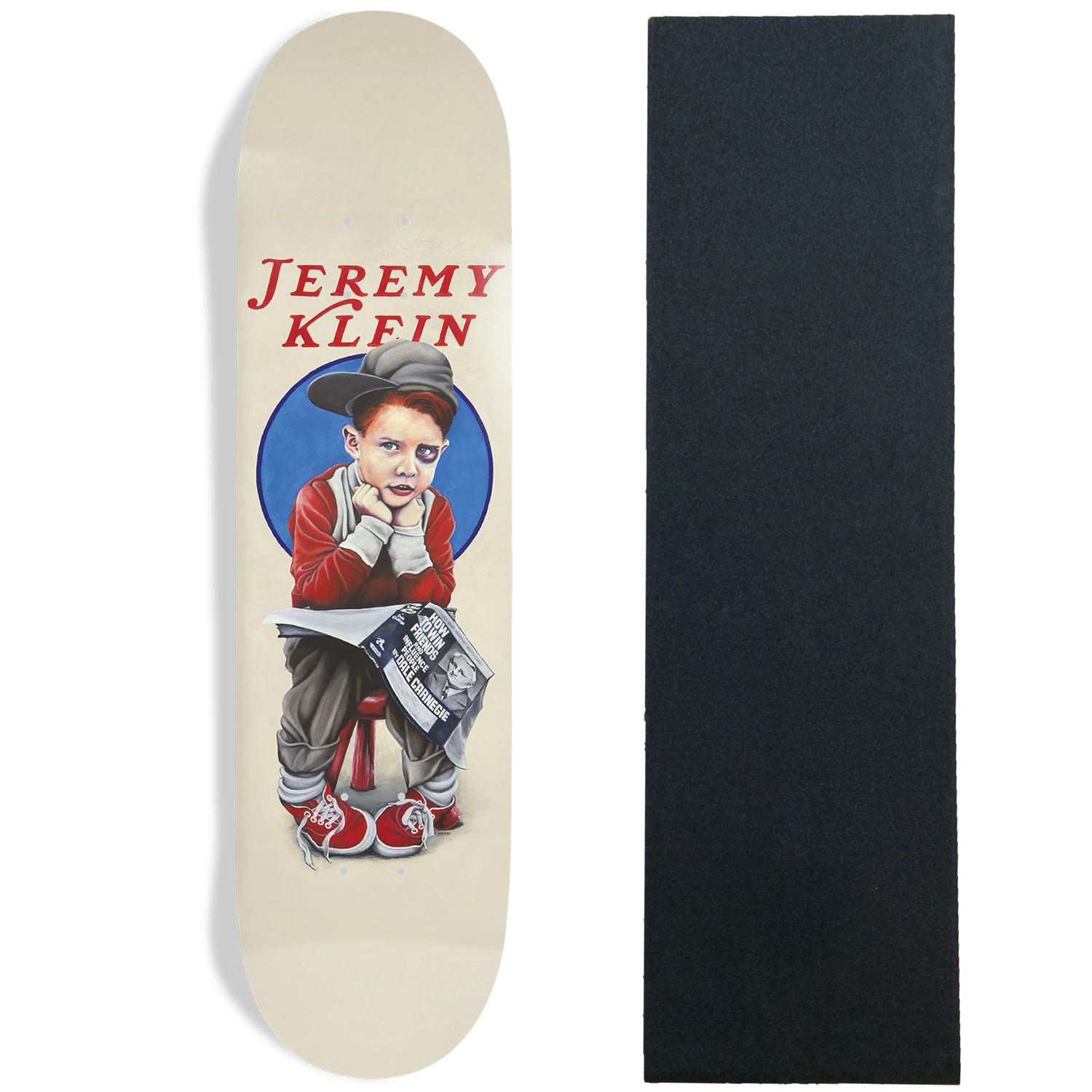 World Industries Skateboard Deck Jeremy Klein Black Eye Kid Slick