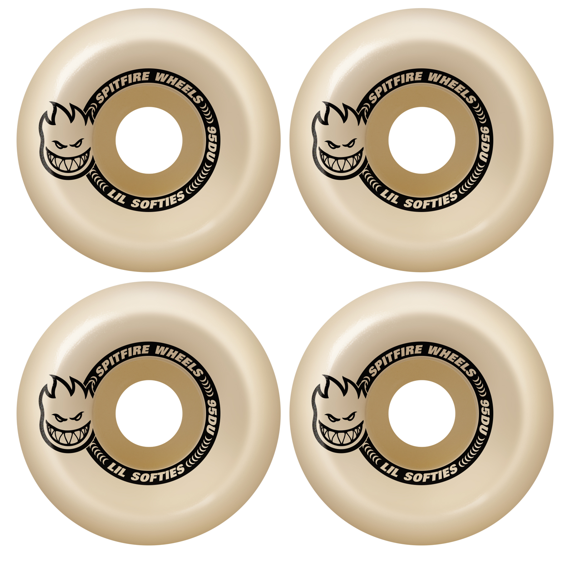 Spitfire Skateboard Wheels 53mm F4 95A Lil Softies Conical Full