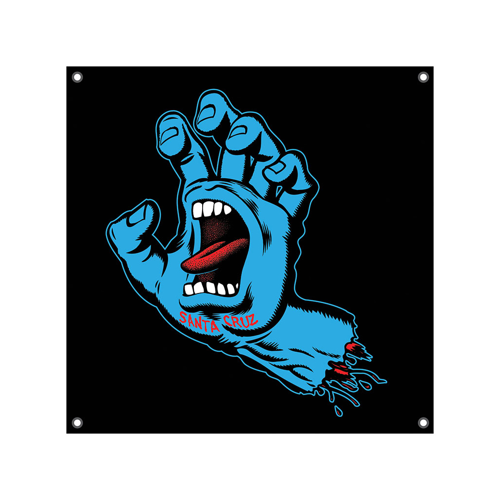 Santa Cruz Skateboard Shop Banner - Screaming Hand - Vinyl 36