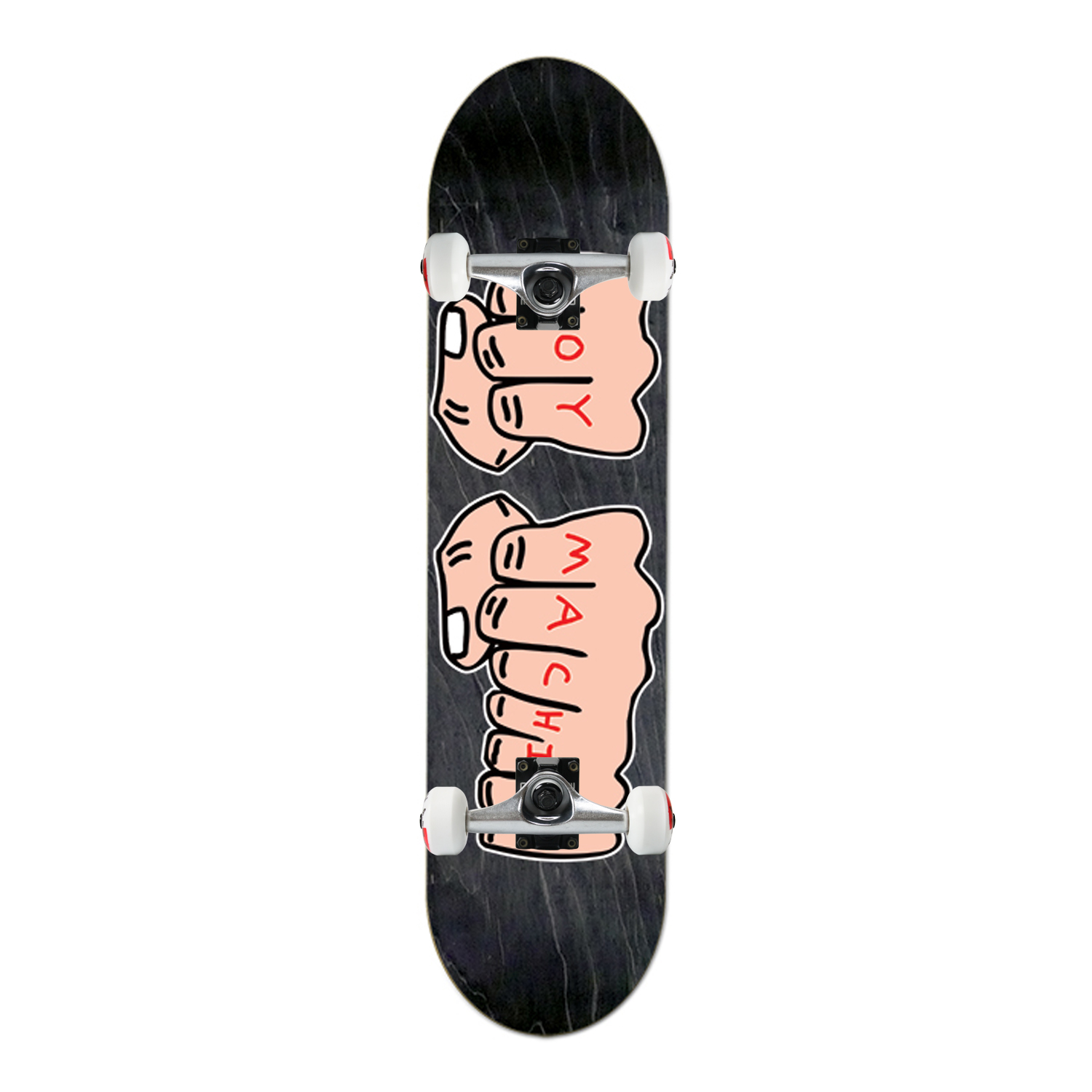 TOY MACHINE Skateboard Deck FISTS XL 8.5&Prime; (ASSORTED COLORS) raw ASSEMBLED