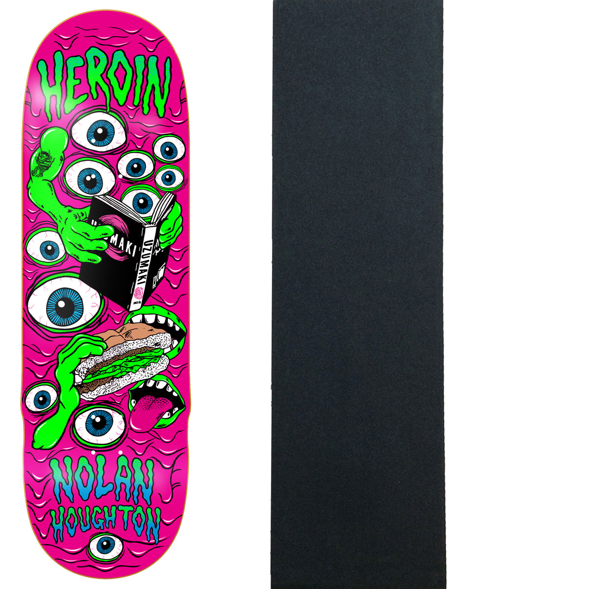 Heroin Skateboard Deck Nolan Mutate or Die 9.5