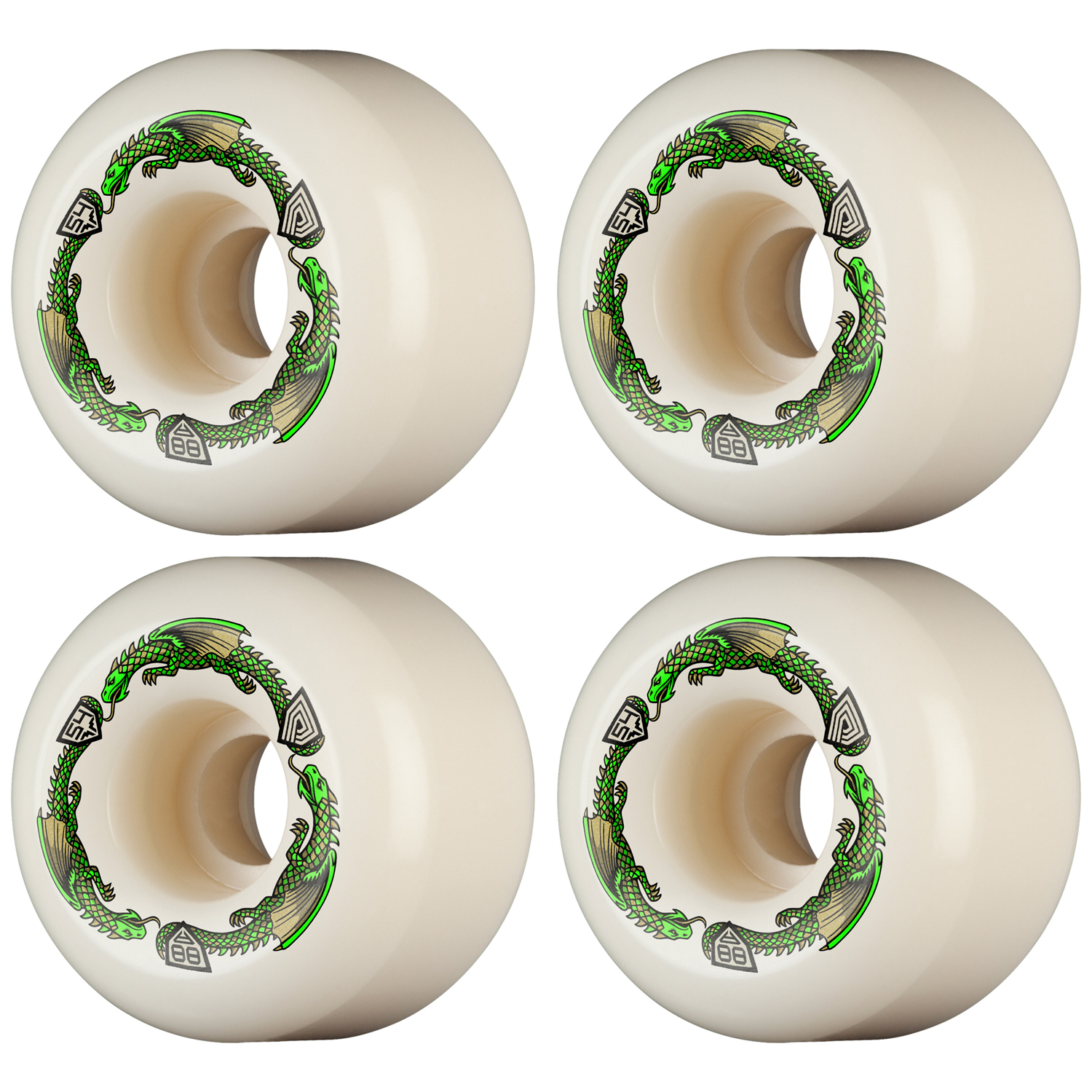 Powell Peralta Skateboard Wheels 54mm x 39mm Dragon Formula 88A A2