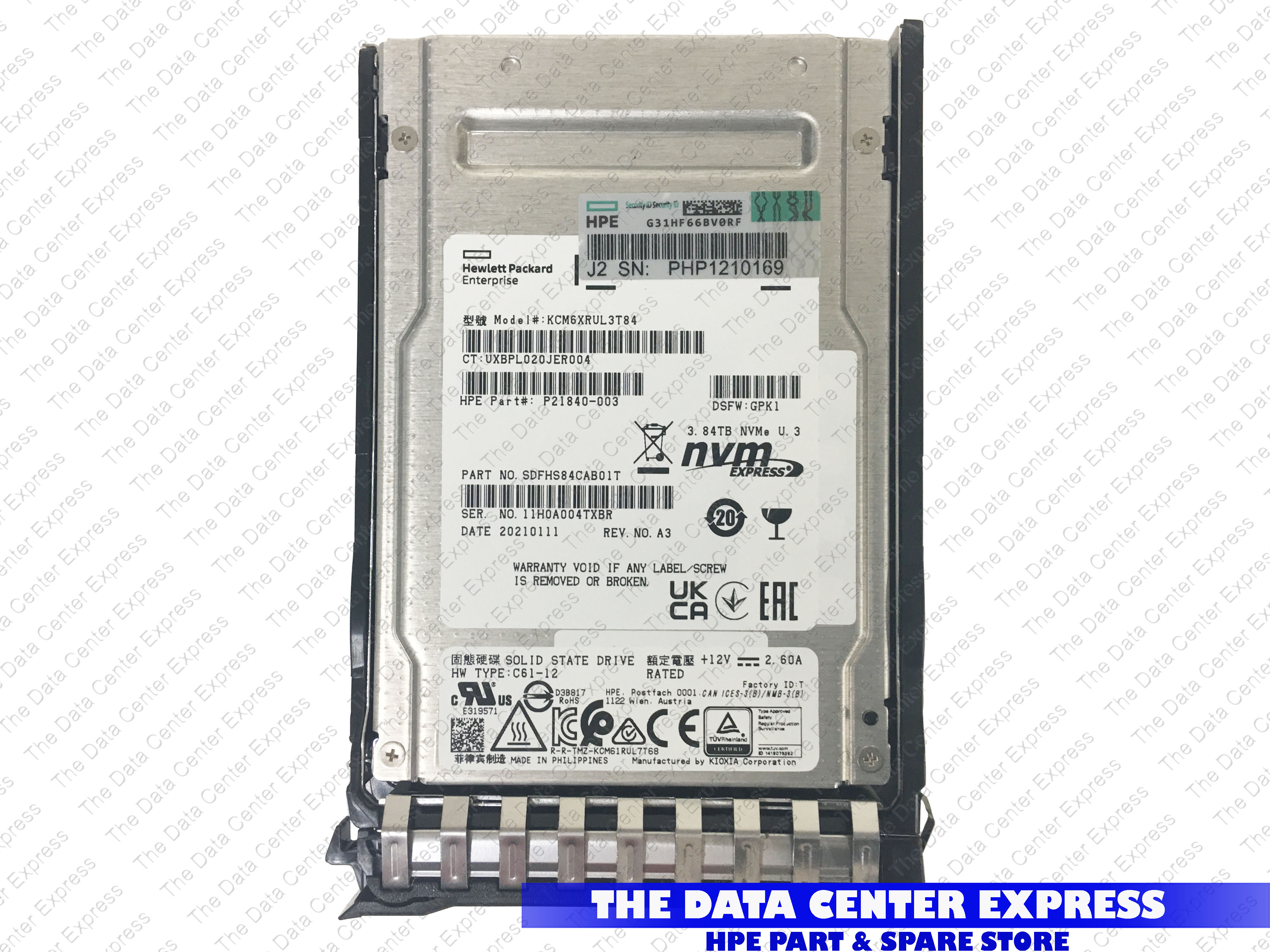 HPE 3.84TB NVMe SFF BC 2.5
