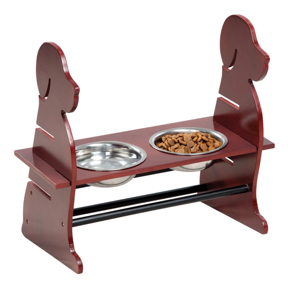 Wood Adjustable Hight Dog Feeder 