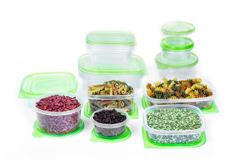 34 Pc Reusable Plastic Food Storage Containers Set w/ Air Tight Lids ...