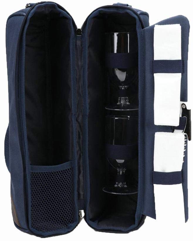 Wine Carrier Tote Bag Set - Wine Bottle holder Case W/ Accessories