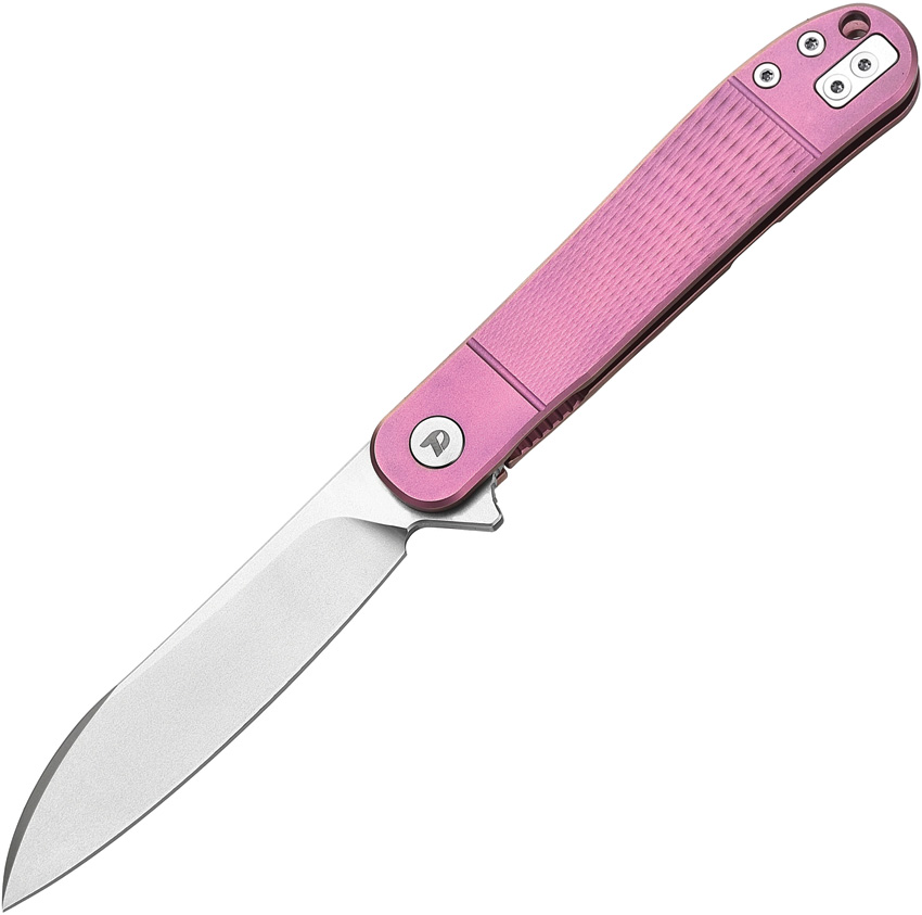 Dreamtech Framelock Pink Titanium Folding D2 Steel Pocket Knife