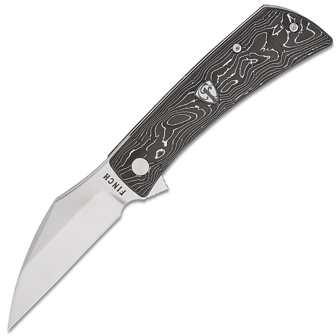 Finch Nocturnal Linerlock Silver Sonic Carbon Fiber Folding