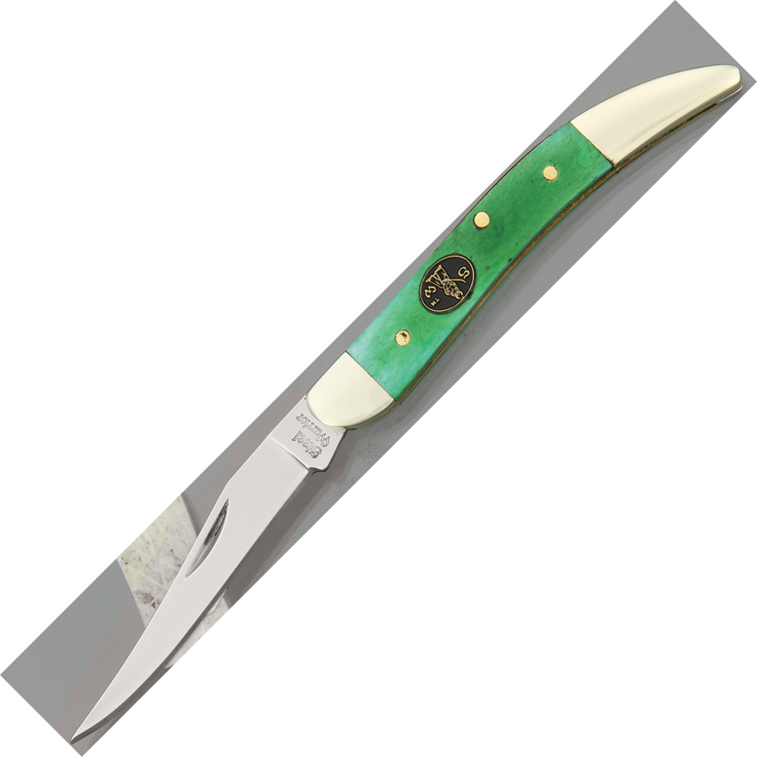 Frost Cutlery Steel Warrior Toothpick Green Smooth Bone Folding Knife ...