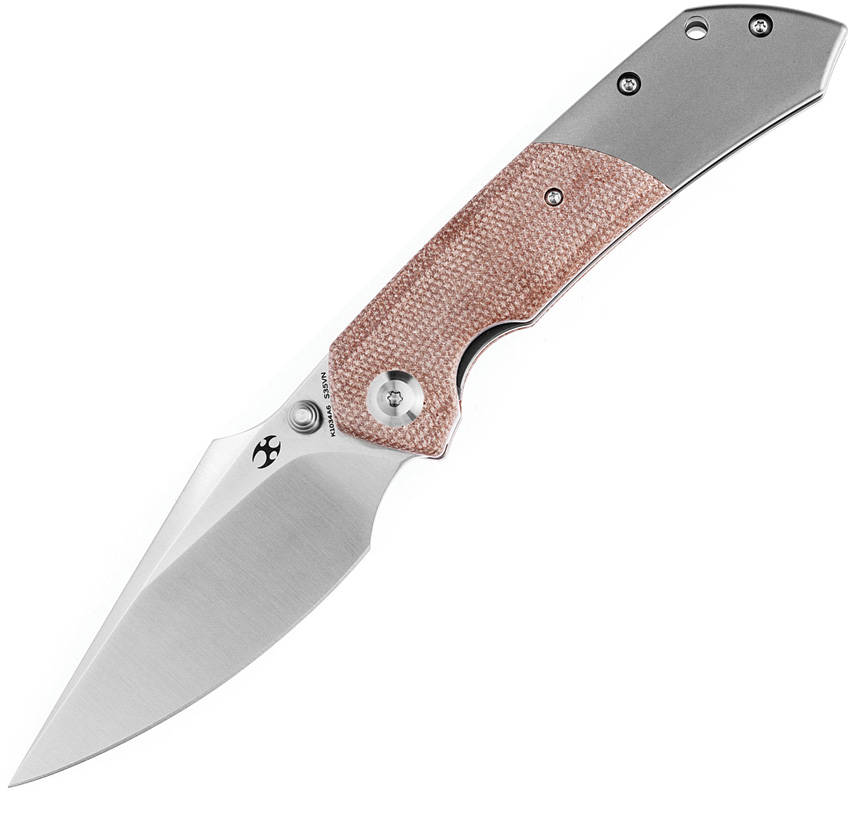 Kansept Knives Fenrir Pocket Knife Brown Micarta & Titanium