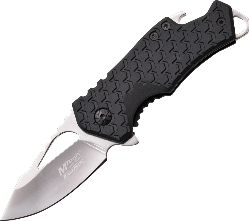 MTech Framelock A/O Black GFN Folding 440 Stainless Drop Pt Pocket Knife - Picture 1 of 3