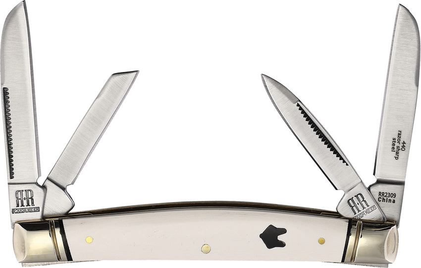 Rough Ryder Arctic Fox Congress White Micarta Folding Stainless