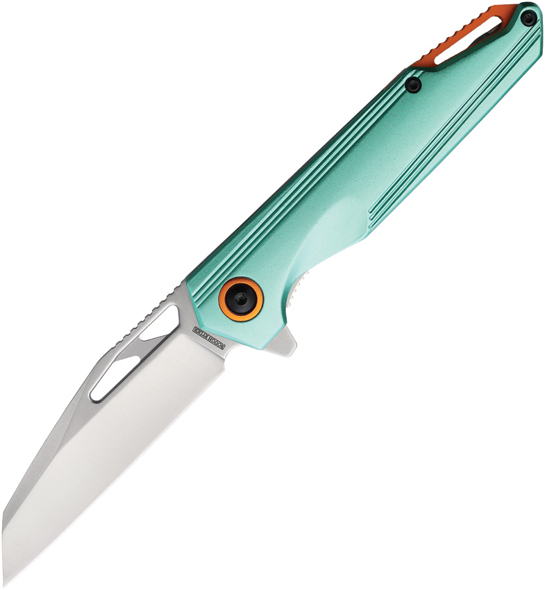 Rough Rider Miami Fast Linerlock Teal Aluminum Folding D2 Steel