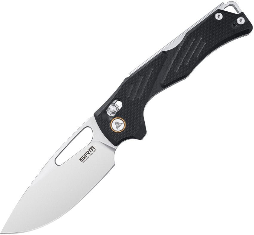 SRM Knives Mirage Ambi Lock Black G10 Folding 14C28N Pocket Knife