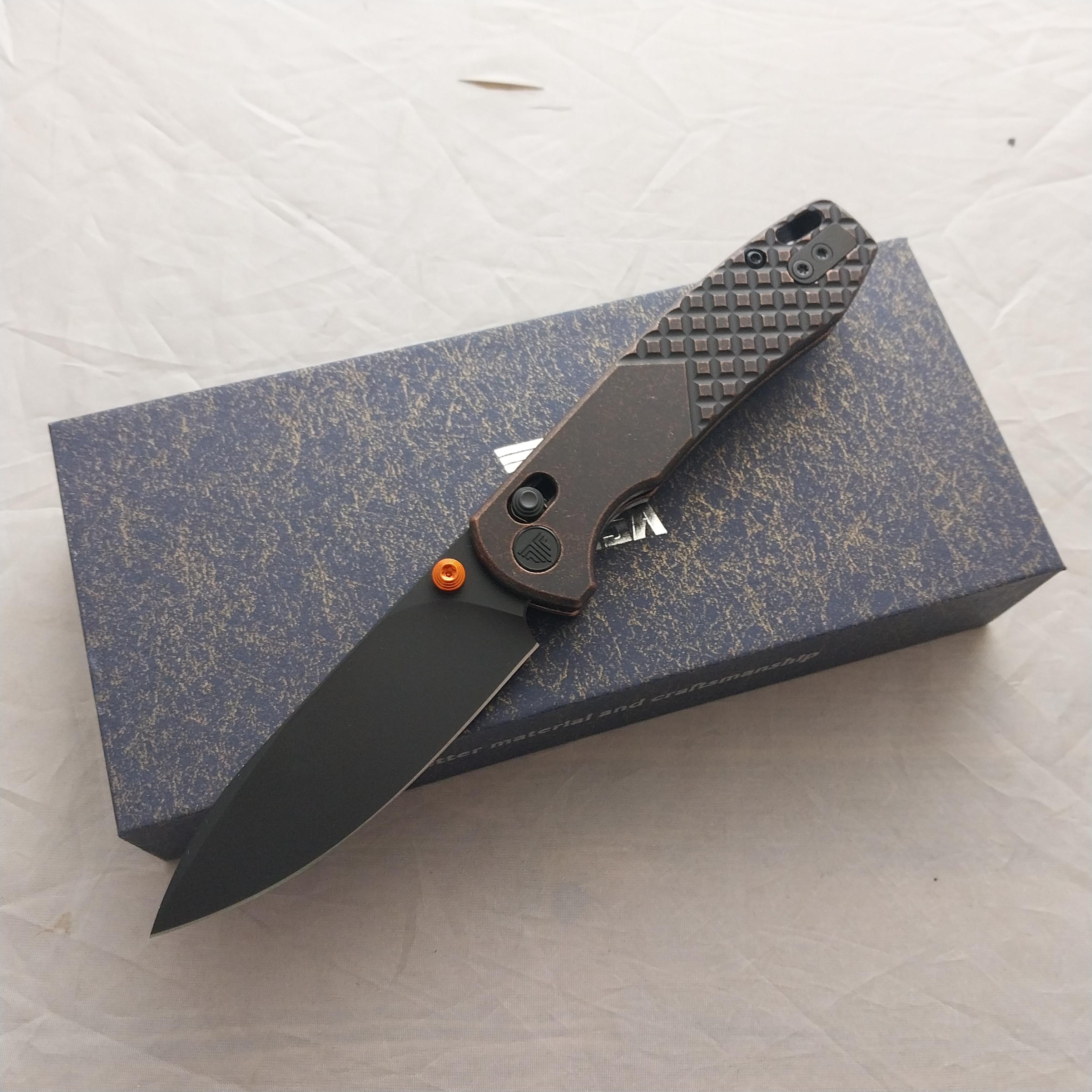 TRIVISA Dragonfly-Cu Axis Lock Copper Folding 14C28N Pocket Knife
