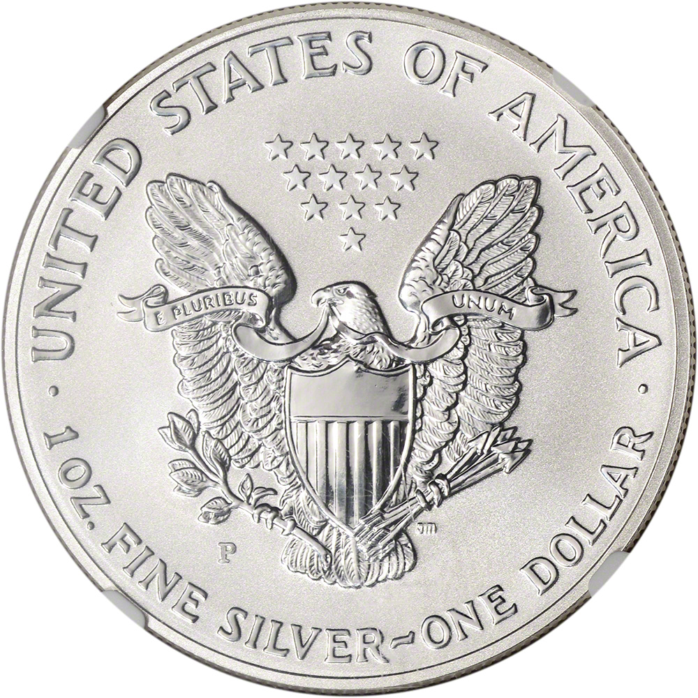 2006-P American Silver Eagle Reverse Proof $1 - NGC PF70 - 20th ...