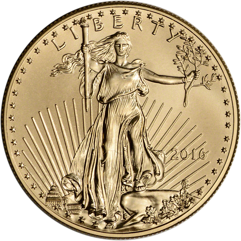 2016 American Gold Eagle (1 oz) $50 - BU - Ten 10 Coins | eBay