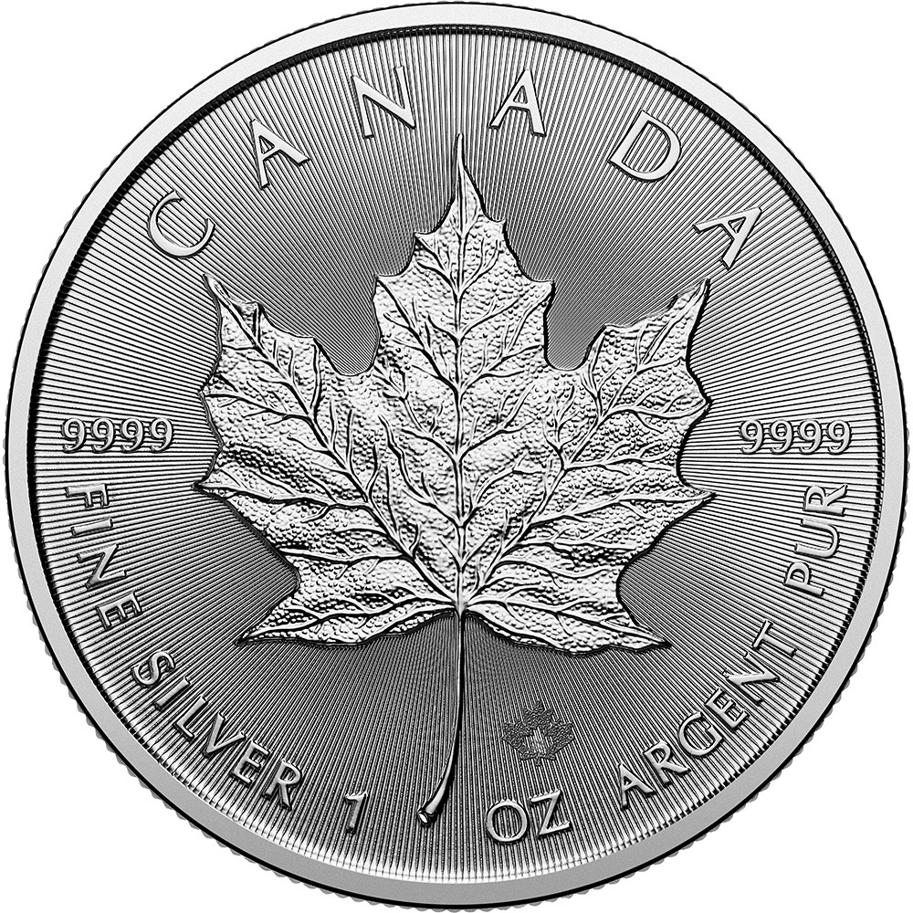 2025 Canada Silver Maple Leaf - 1 oz - $5 - 1 Roll - Twenty