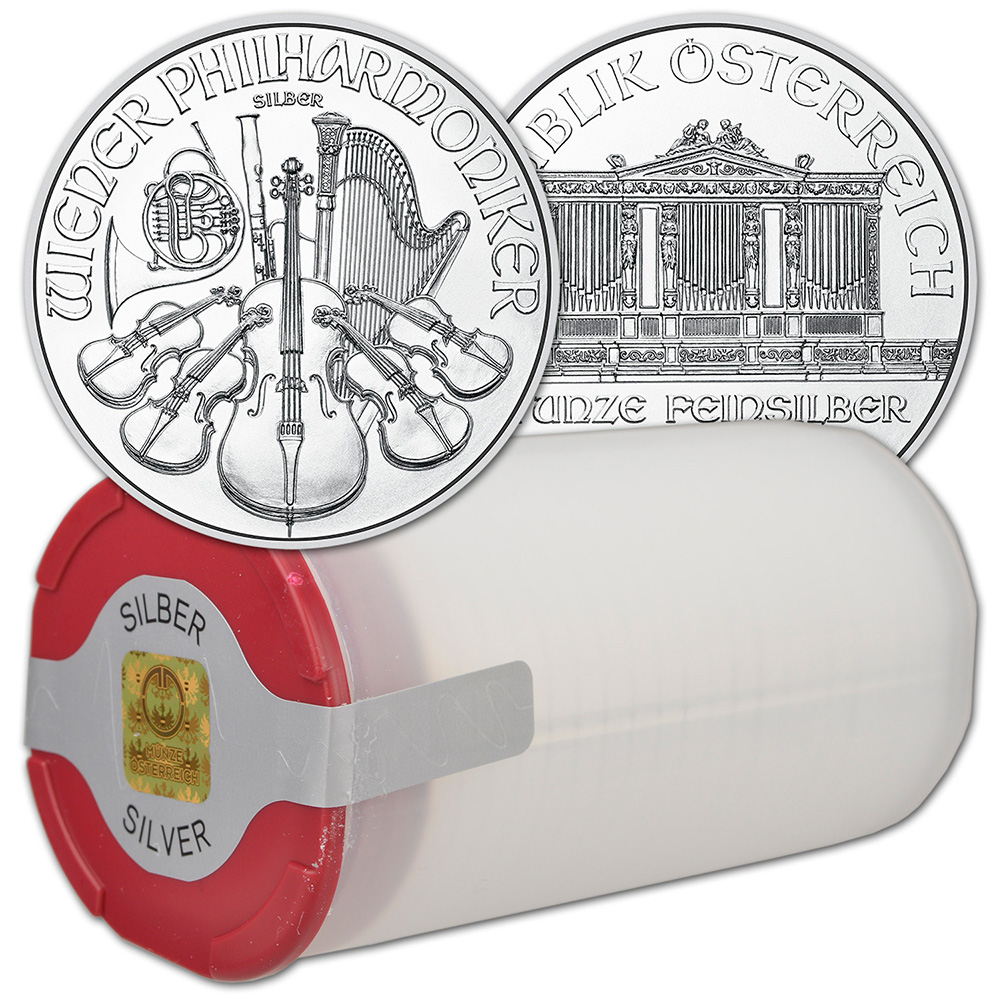 2025 Austria Silver Philharmonic 1 oz 1.5 Euro - 1 Roll 20 BU
