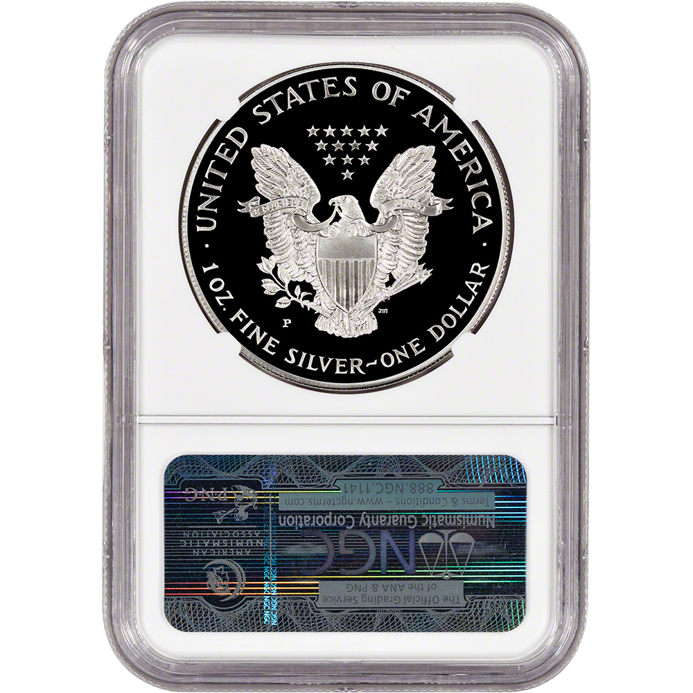 silver eagle proof - ngc pf69 ucam - philadelphia label美国代购