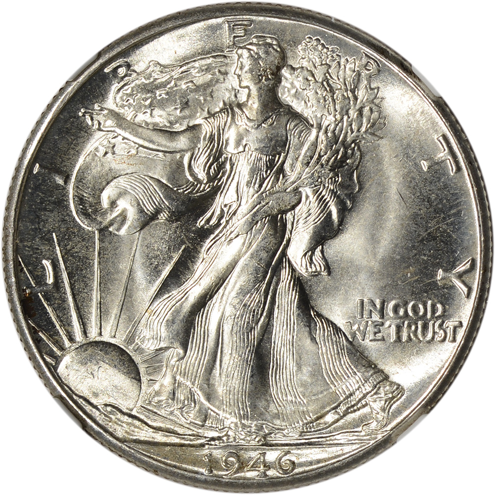 1946-D US Walking Liberty Silver Half Dollar 50C - NGC MS66 | eBay